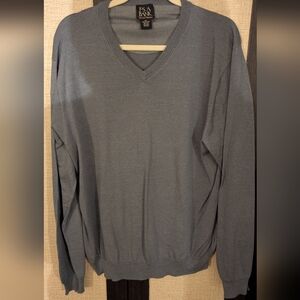 Jos. A. Bank Charcoal V-Neck Sweater